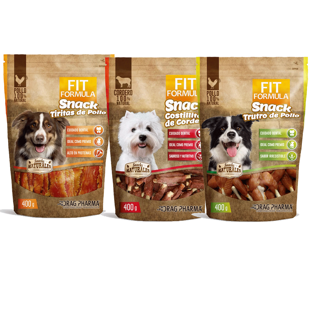 fitformula-snack SNACK FIT FORMULA TRUTRO/TIRITAS/COSTILLITAS POLLO/CAMOTEYCORDERO/400GR - Imagen 1