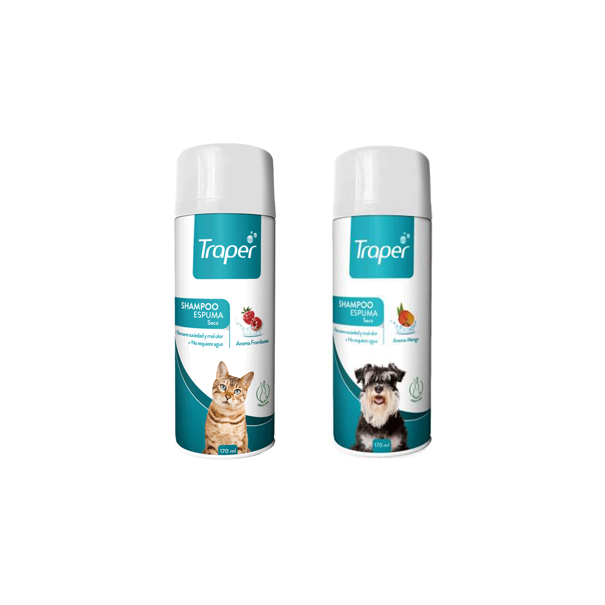 trapper ESPUMA SECA PERRO Y GATO 170 ML TRAPER - Imagen 1