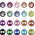 SET PLACA HUELLA CIRCULAR BRILLANTE 24 un