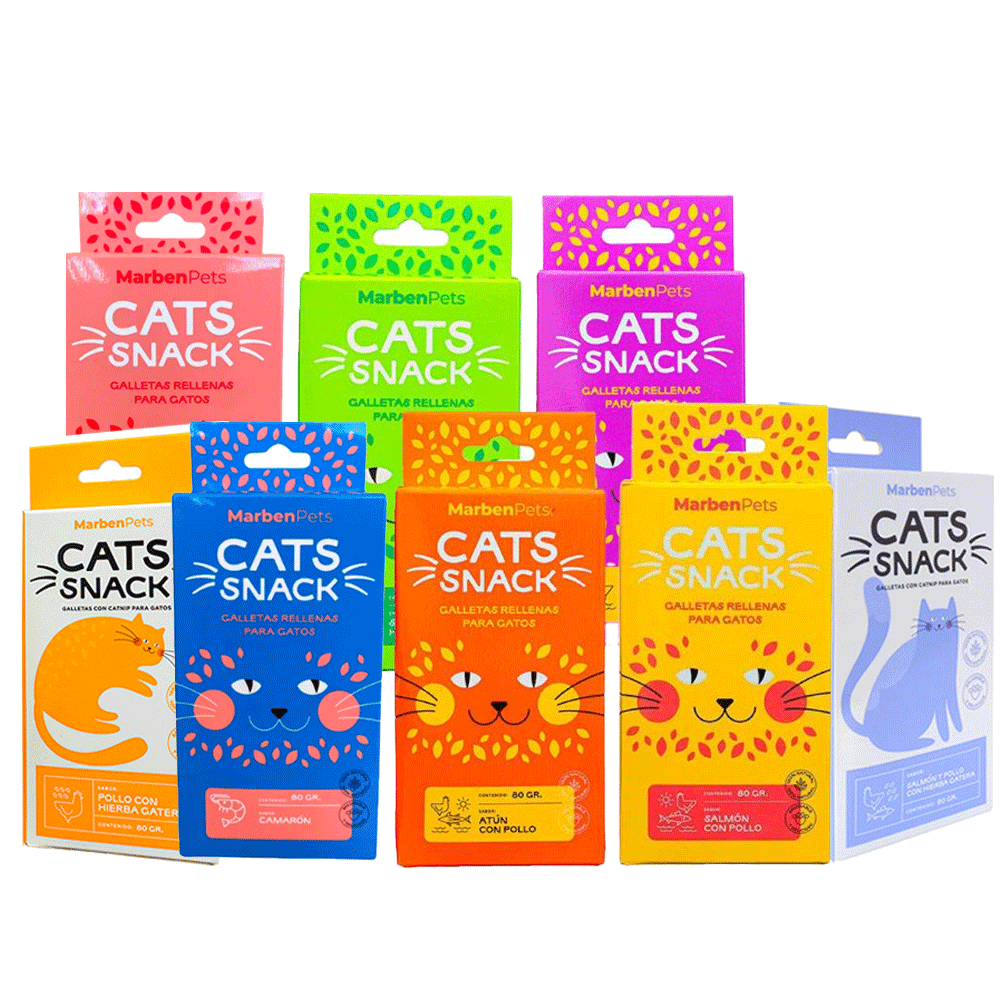 SNACKCATSSURTIDOS SNACK GATOS SABORES 80GR CATS SNACK - Imagen 1