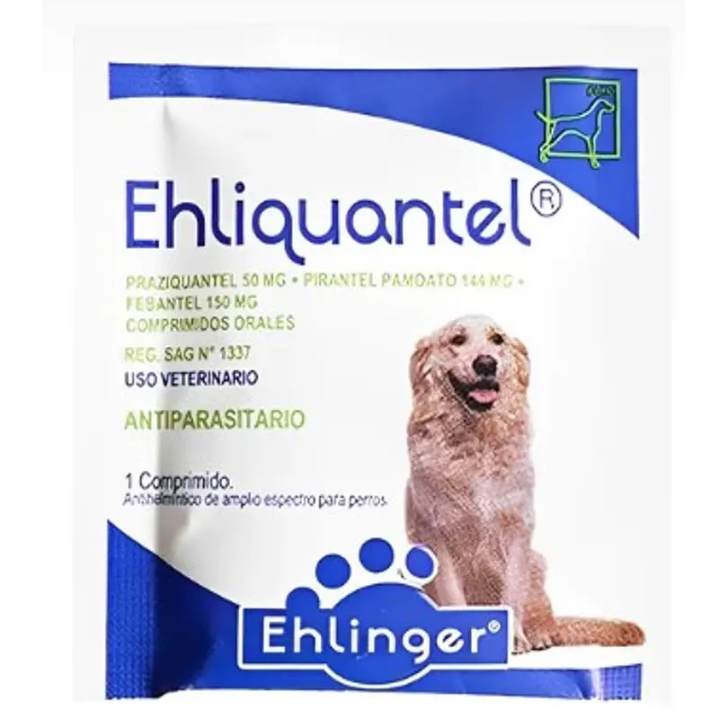 810 ANTIPARASITARIO EHLIQUANTEL 1 unidad ( SOBRE) HASTA 10 KG - Imagen 1