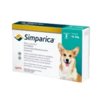 SIMPARICA 40mg 3 COMPRIMIDOS 10 a 20KG