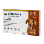 SIMPARICA 20mg 3 COMPRIMIDOS 5 a 10KG
