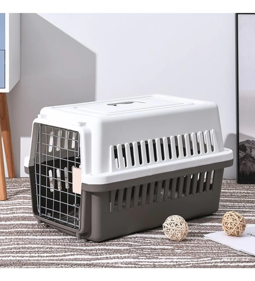 D_NQ_NP_2X_913241-MLC82719939845_022025-F-jaula-transporte-para-mascotas-caja-canil-perrosgatos-m Canil Transportador SafeTravel 50x34x32 - Imagen 1