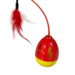 Juguete Gato Blister Porfiado Con Plumas